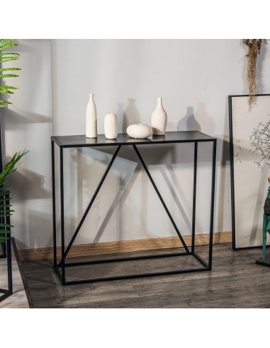 SOLNA - Console style industriel en métal noir Venez acheter