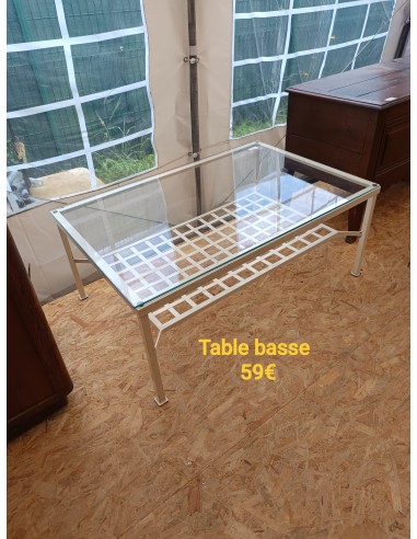 Table basse blanche verre 020339 50-70% off 