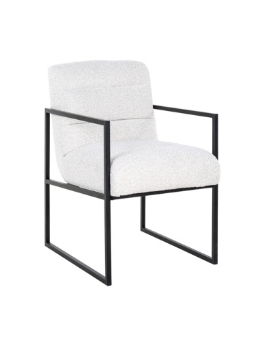 Chair Lizzy White Bouclé soldes