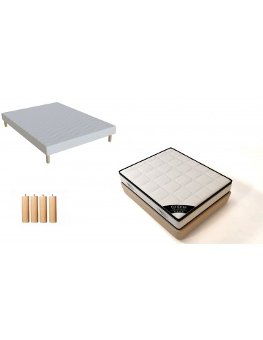 SOMMIER + MATELAS 22CM D'ÉPAISSEUR pas cher