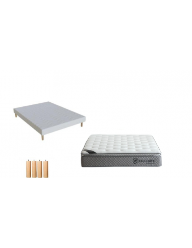 SOMMIER + Matelas Confort Ressort | Épaisseur 32 cm Comparez et commandez 