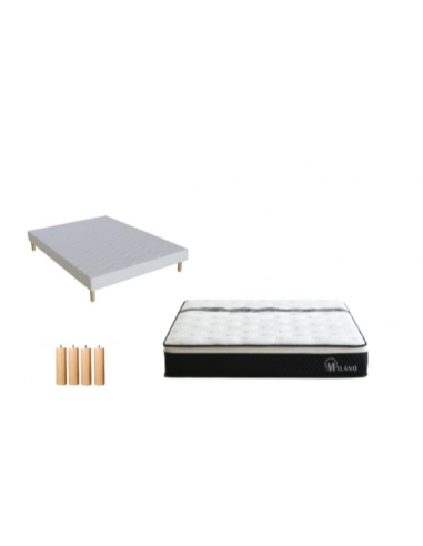 SOMMIER + MATELAS RESSORT SEMI FERME 31CM D'ÉPAISSEUR l'évolution des habitudes 