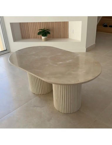 Table basse Oval marbre créma beige france